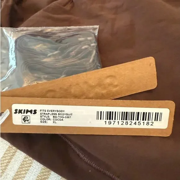 Skims NWT | Cocoa Fits Everybody strapless stretch-jersey bodysuit | size XL - Picture 6 of 6